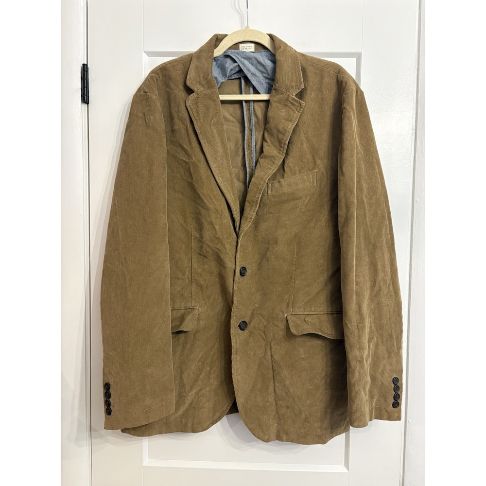 J.Crew Men's Large Vintage Corduroy 2-Button Blazer Sport Coat Dark Tan